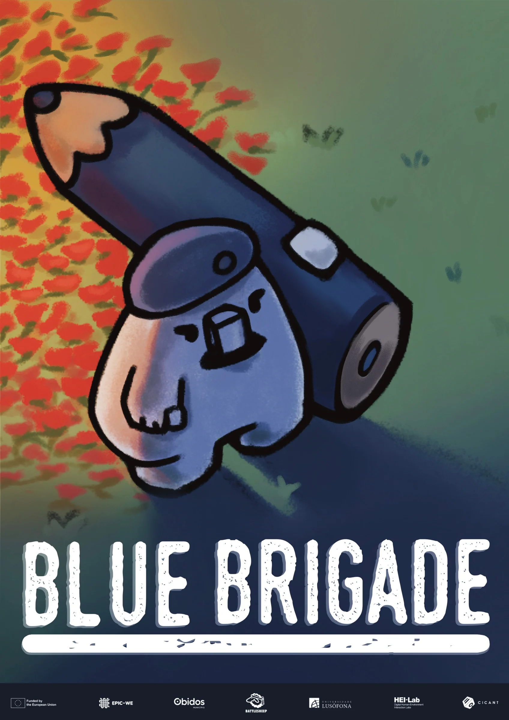 A poster for the game Blue Brigade